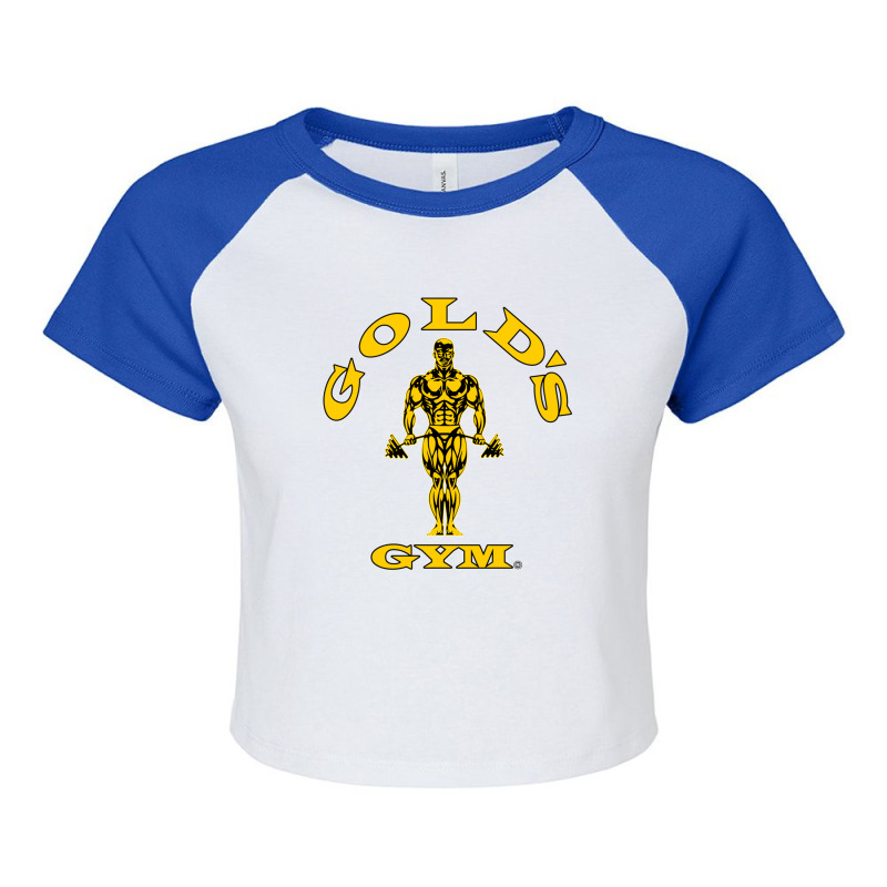 Gold's Gym Black Raglan Crop Top by cm-arts | Artistshot