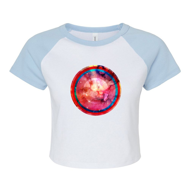 Eye Of The Planet Raglan Crop Top | Artistshot