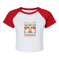 Guitarist I Will Be Rocking Out Until This Whole Pandemic Christmas Raglan Crop Top | Artistshot