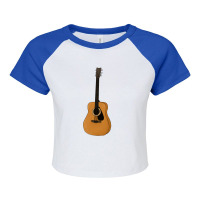 Guitar Instrument Music Raglan Crop Top | Artistshot