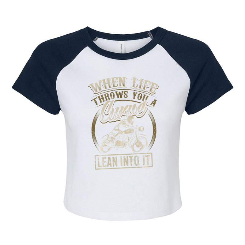 Cool Biker Quote Motorcycle Saying Love Riding Raglan Crop Top by cm-arts | Artistshot