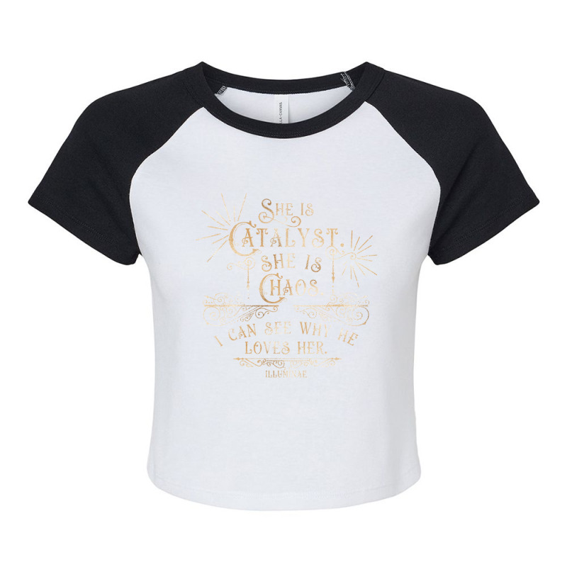 She Is Catalyst - Illuminae Raglan Crop Top by cm-arts | Artistshot