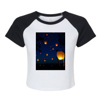 The Life Of A Lantern Raglan Crop Top | Artistshot