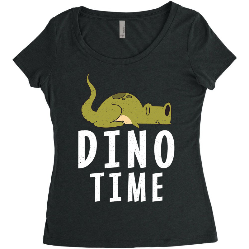 Dino Time Sleeping Relax Fossils Dinsosaur Women's Triblend Scoop T-shirt by Upsunshine | Artistshot