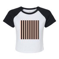 Light Pink And Black Vertical Stripes Pattern Design Raglan Crop Top | Artistshot