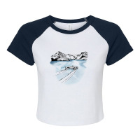 Trackmania - Arctic Lake Slide Raglan Crop Top | Artistshot