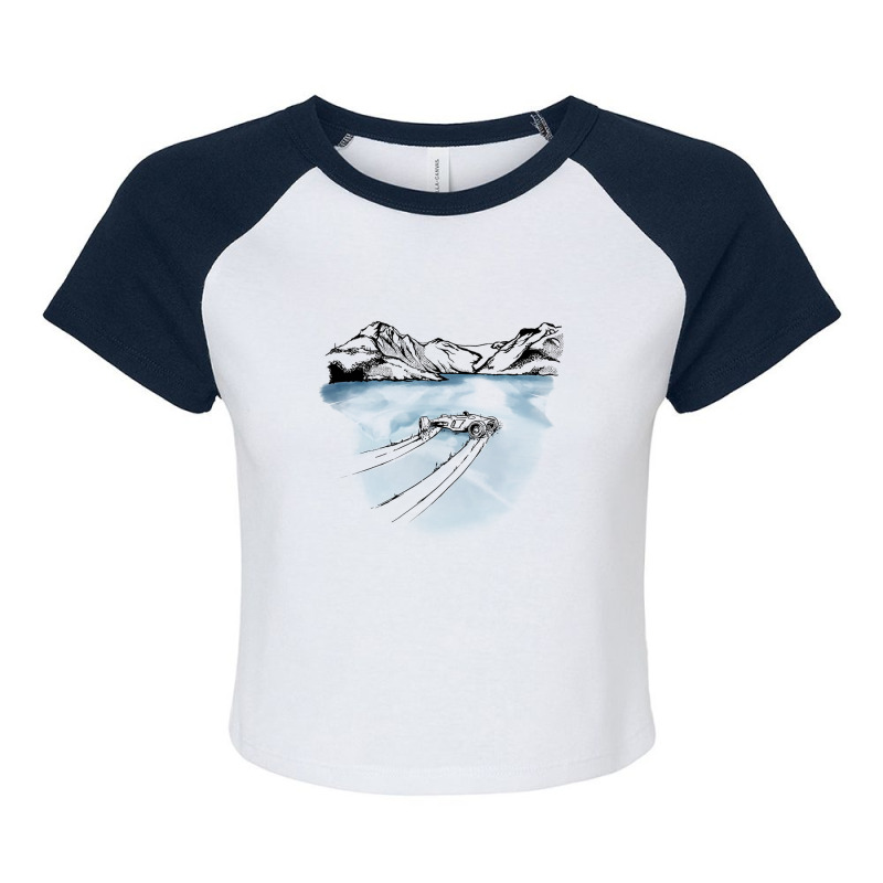 Trackmania - Arctic Lake Slide Raglan Crop Top by cm-arts | Artistshot