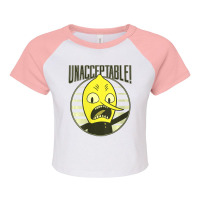 Womens Cn Adventure Time Lemongrab Unacceptable V-neck Raglan Crop Top | Artistshot