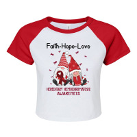 Faith Hope Love Hereditary Hemochromatosis Awareness Raglan Crop Top | Artistshot