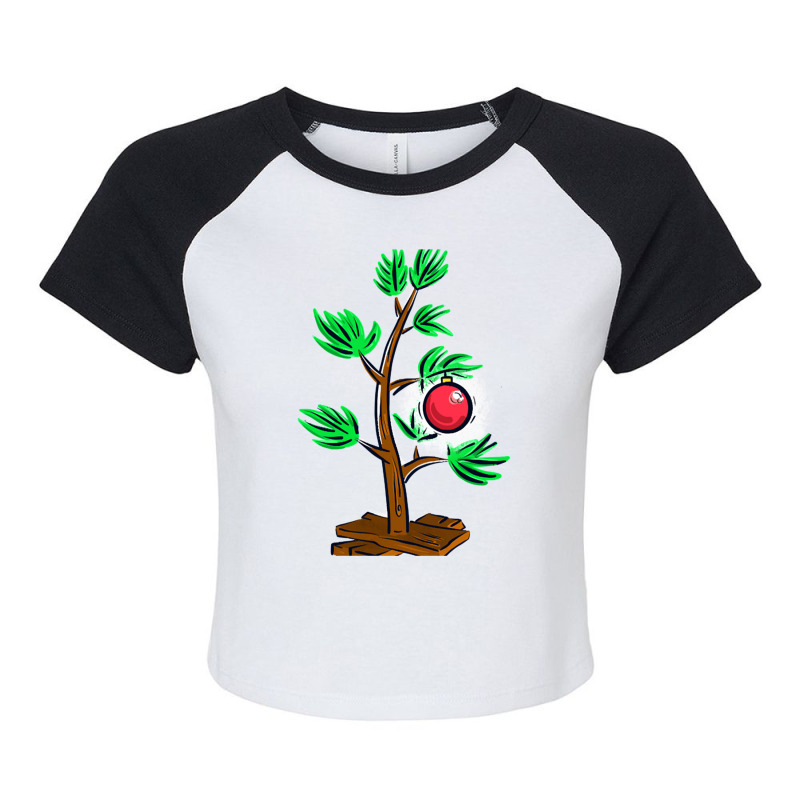 Cb Christmas Tree Raglan Crop Top | Artistshot