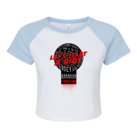 Let_s Start A Riot! Remastered Raglan Crop Top | Artistshot