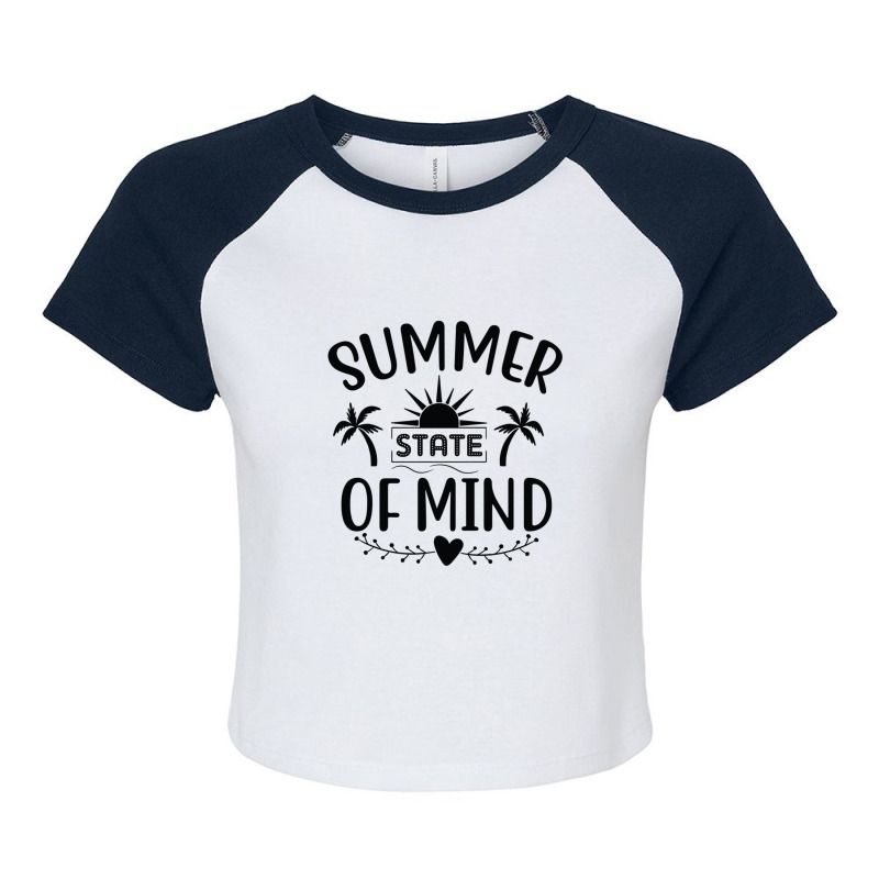 Summer State Of Mind Raglan Crop Top by NestorMarchetti | Artistshot