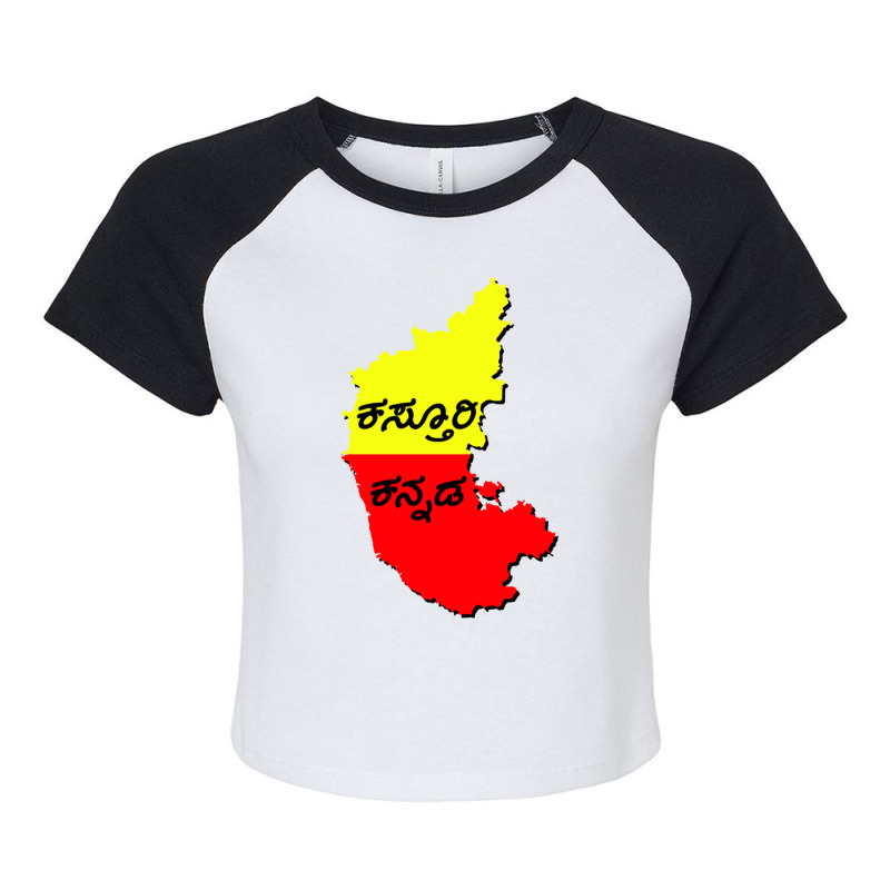 Kasturi Kannada Raglan Crop Top by cm-arts | Artistshot