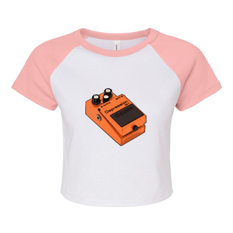 Boss Depression Ds 1 Effects Pedal Nihilist Guitarist Parody Humor Des Raglan Crop Top by cm-arts | Artistshot