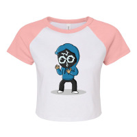 Cool Mask Boy Raglan Crop Top | Artistshot