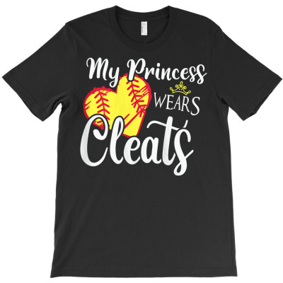 Womens My Princess Wears Cleats Softball Mom Baseball Player Tank Top T-shirt Designed By Annamarie Mueller