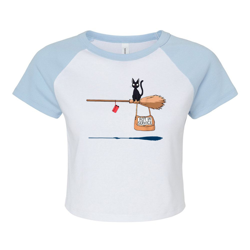 Studio Delivery Service Jiji Black Cat Anime 1 T Shirt Raglan Crop Top by cm-arts | Artistshot