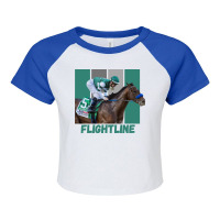 Flightline Horse Racing Thoroughbred Del Mar Santa Anita Sweatshirt Raglan Crop Top | Artistshot