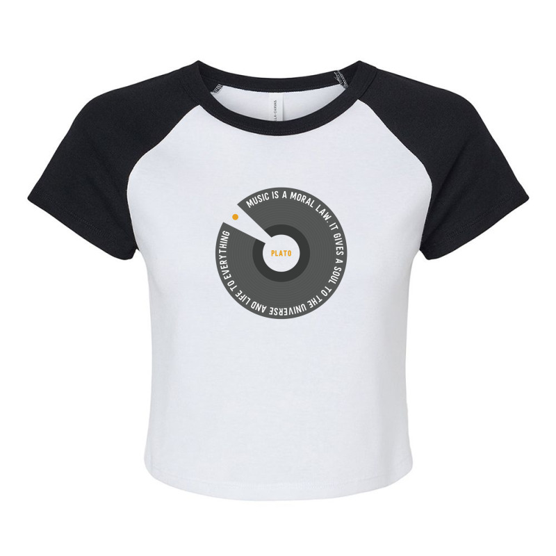 Music Is A Moral Law - Plato Raglan Crop Top by saterseim | Artistshot