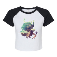 Howl_s Moving Castle Castle Raglan Crop Top | Artistshot