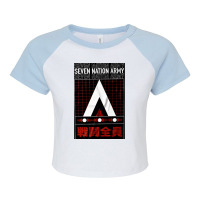 Seven Nation Army, Seven Nation Armys, The Seven Nation Army, Seven Na Raglan Crop Top | Artistshot