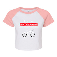 I Am A Triathlon Mom! Raglan Crop Top | Artistshot