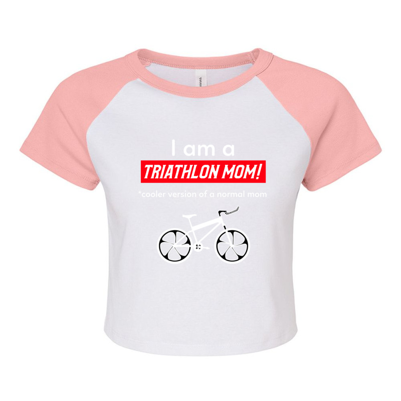 I Am A Triathlon Mom! Raglan Crop Top by KENNETHPCLING | Artistshot