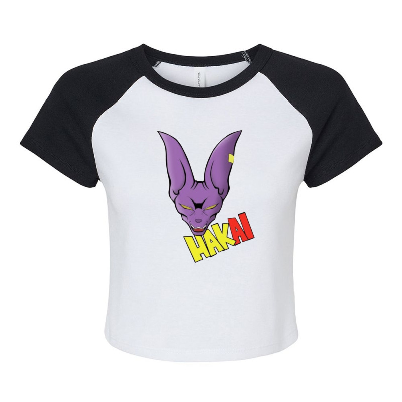 Dragonball Super Beerus Hakai For Boyfriend Raglan Crop Top by GemmaBird | Artistshot