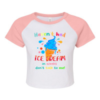 Ice Cream Cone Quote For Ice Cream Lover Raglan Crop Top | Artistshot