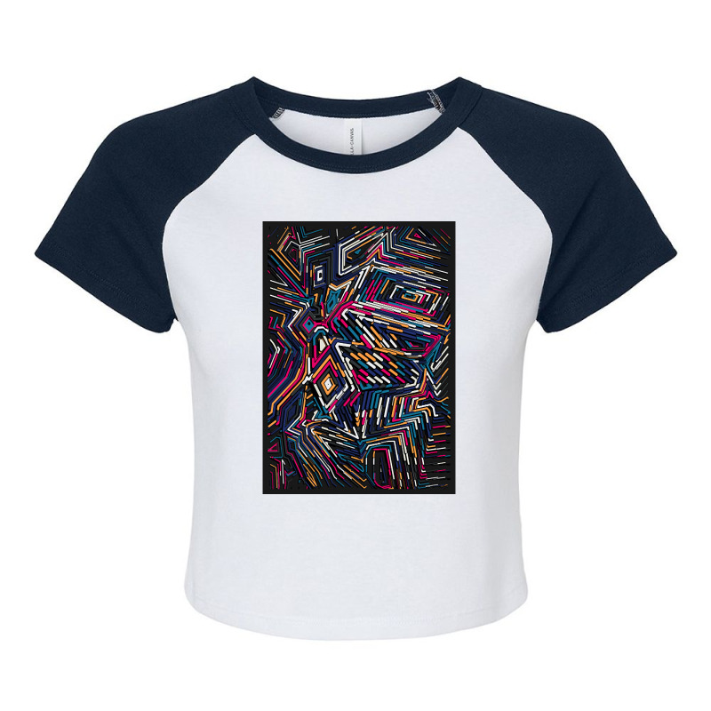 Generative R Code Raglan Crop Top by fenderbendable | Artistshot