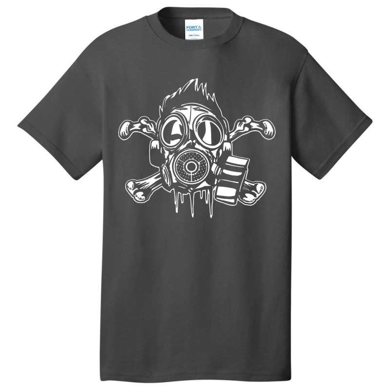 Cross Bones Gasmask Guy Basic T-shirt | Artistshot