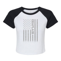 Chaplain American Flag T Shirt Raglan Crop Top | Artistshot