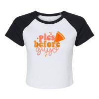 Funny Thanksgiving Pies Before Guys T Shirt Raglan Crop Top | Artistshot