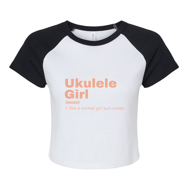 Ukulele  Girl - Ukulele Raglan Crop Top by laughingtuy | Artistshot