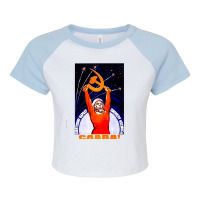 Soviet Space Astronaut Propaganda, Soviet, Space, Astronaut, Propagand Raglan Crop Top | Artistshot