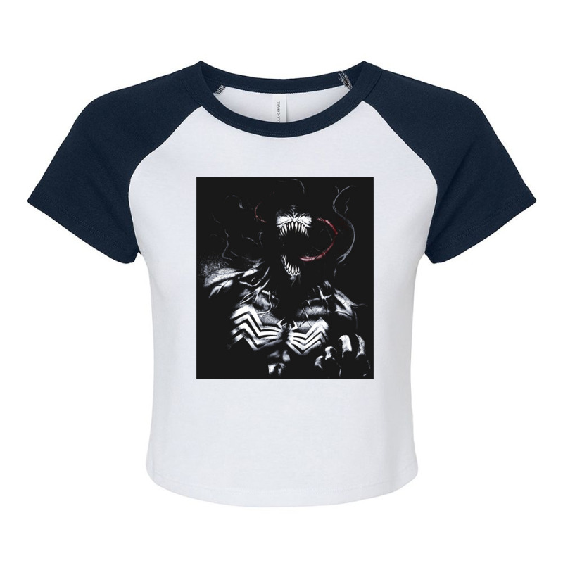 Venom Scream   Venom Raglan Crop Top by guyanditu | Artistshot