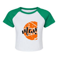 Distressed Basketball Mama Raglan Crop Top | Artistshot