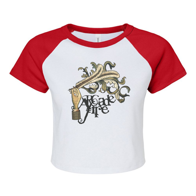 Arcade Fire Funeral Classic Raglan Crop Top by cm-arts | Artistshot