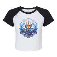 Villains Ursula Triton Symbol Raglan Crop Top | Artistshot