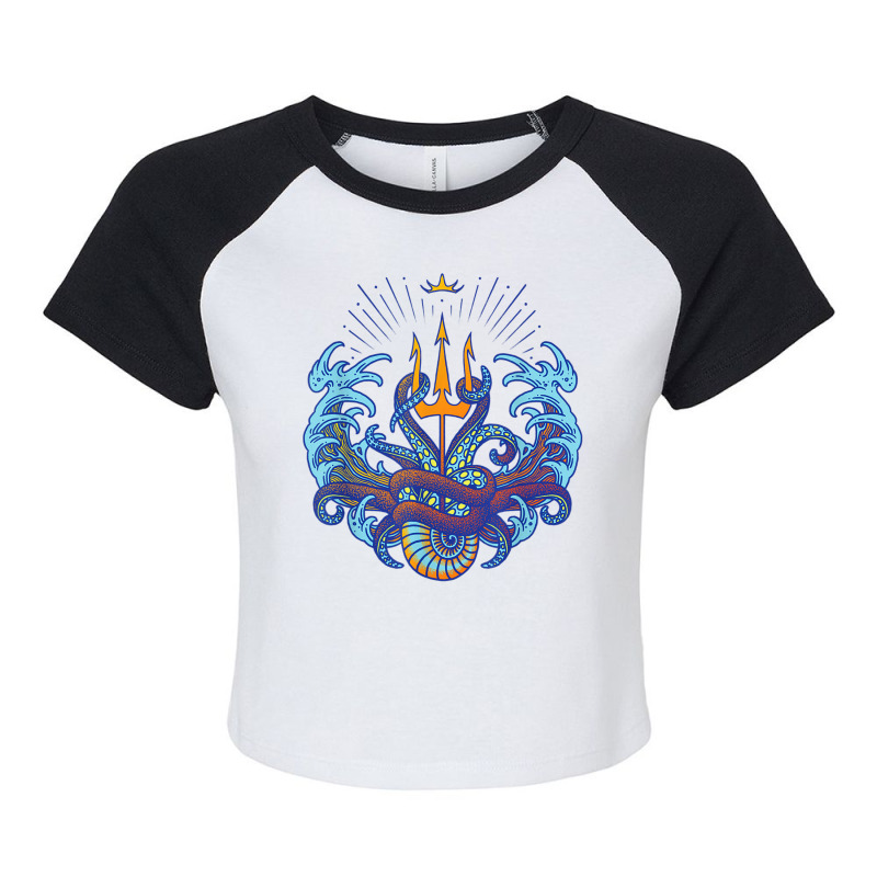 Villains Ursula Triton Symbol Raglan Crop Top by MabellaPlaxco | Artistshot