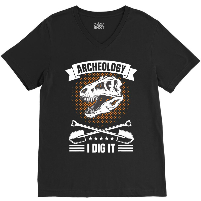 Dinosaur Excavation Archaeology Tools Anthropology V-Neck Tee by KhaidenRowden | Artistshot