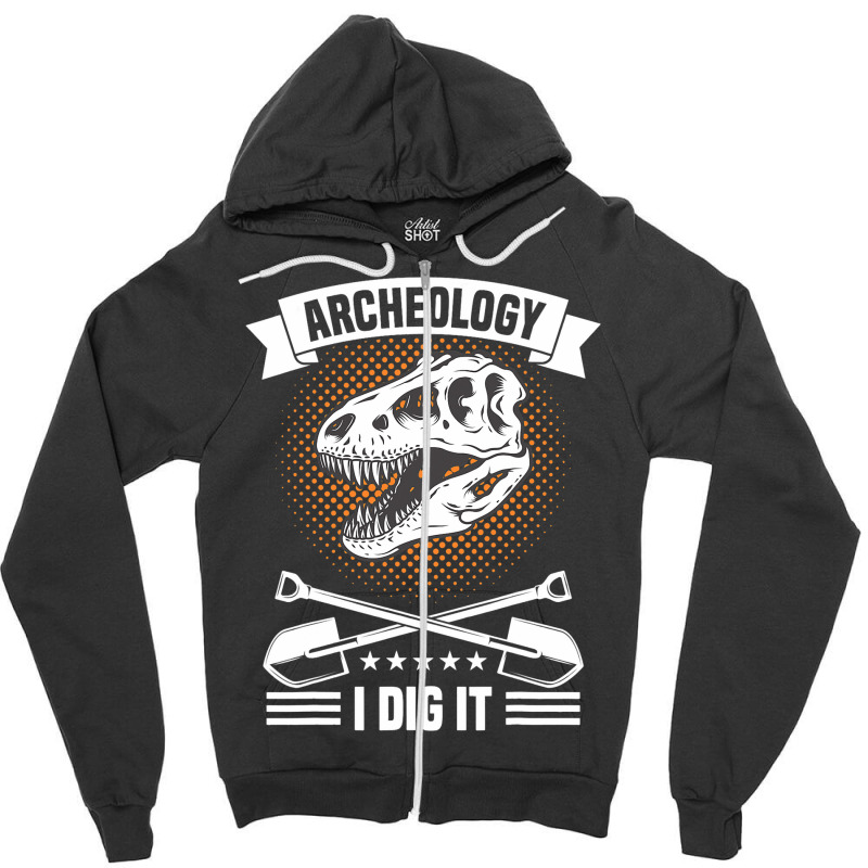 Dinosaur Excavation Archaeology Tools Anthropology Zipper Hoodie by KhaidenRowden | Artistshot