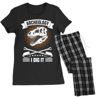 Dinosaur Excavation Archaeology Tools Anthropology Women's Pajamas Set | Artistshot