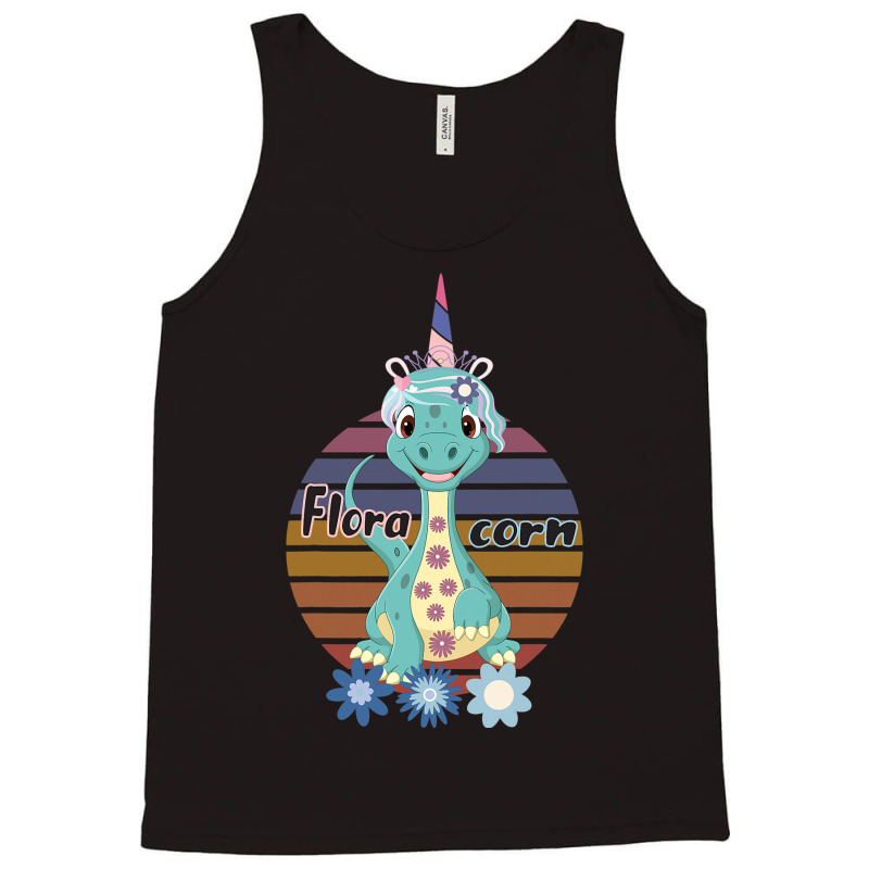 Floracorn Cute Flower Dinosaur Tank Top | Artistshot