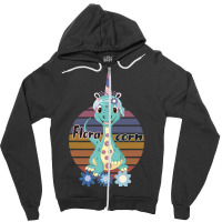 Floracorn Cute Flower Dinosaur Zipper Hoodie | Artistshot