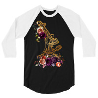 Floral Microscope Medical Laboratory Biology Micro 3/4 Sleeve Shirt | Artistshot