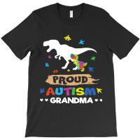 Autism Awareness Proud Grandma Dinosaur T-shirt | Artistshot