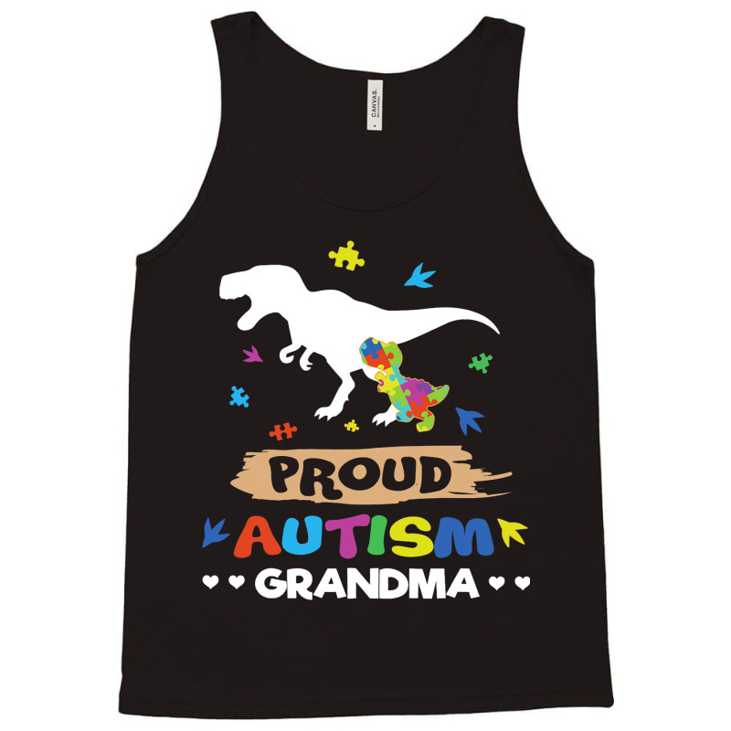 Autism Awareness Proud Grandma Dinosaur Tank Top | Artistshot