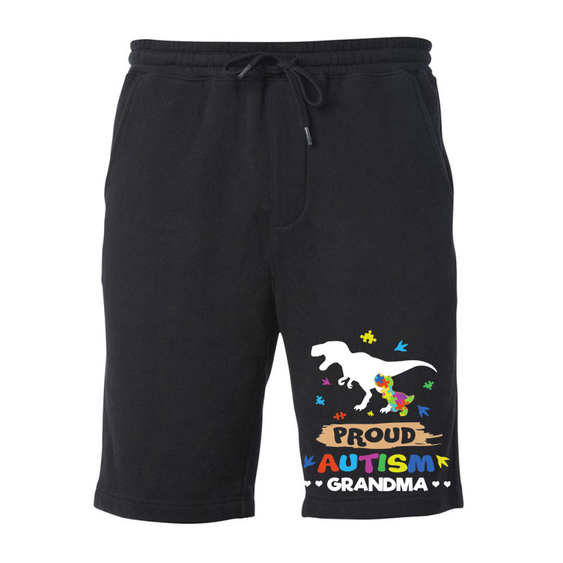 Autism Awareness Proud Grandma Dinosaur Fleece Short | Artistshot