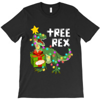 Christmas Dinosaur Kids Boys Men Christmas Lights  T-shirt | Artistshot